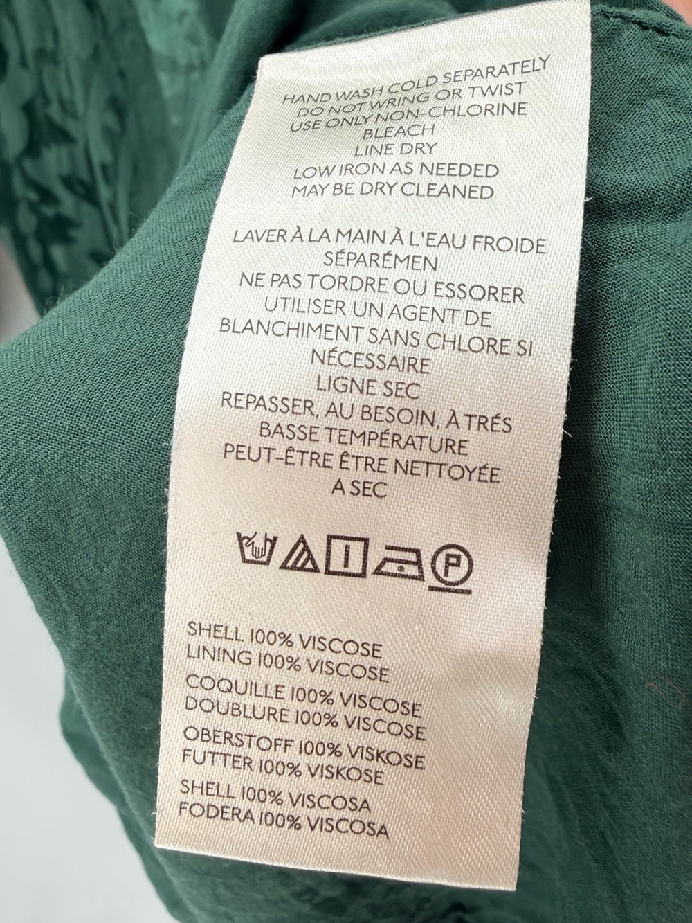 Anthropologie Somerset Maxi Dress Mock-Neck Green XL Wedding Guest Holiday - Picture 5 of 6